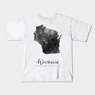 Wisconsin state map Kids T-Shirt